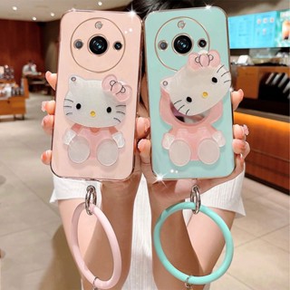 เคสโทรศัพท์Realme 11 Pro Realme11 Pro+ 5G มือถือ ซิลิโคนนิ่ม พร้อมกระจกแต่งหน้า และสายคล้อง หรูหรา สําหรับ เคสRealme 11 Pro+ ใหม่ 2023