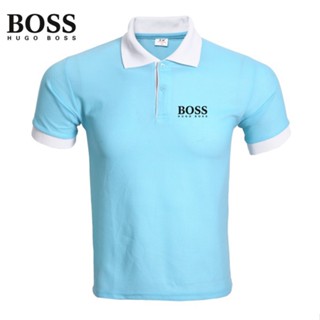 ใหม่ เสื้อโปโล BOSS ใส่สบาย แฟชั่นคู่รัก สําหรับผู้ชาย และผู้หญิง