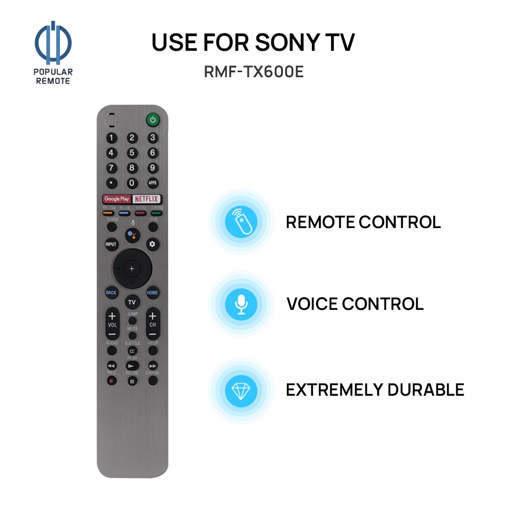 RMF-TX600E ทีวีเสียงรีโมทคอนโทรล Sony Bravia 4K HD สมาร์ท XBR-75X850G XBR-65X950G XBR-75X90CH KD-98Z