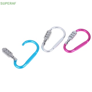 Superaf คาราบิเนอร์ล็อคกระเป๋าเดินทาง แบบใส่รหัสผ่าน 1 ชิ้น