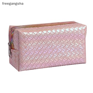 [FREG] กระเป๋าเครื่องสําอาง หนัง Pu กันน้ํา สีเลเซอร์ สําหรับผู้หญิง FDH