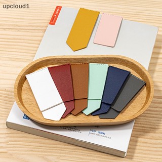 [upcloud1] ที่คั่นหนังสือ หนัง PU สีพื้น แบบพกพา สําหรับนักเรียน สํานักงาน [TH]