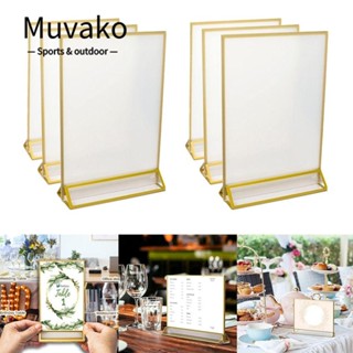 Muvako ป้ายอะคริลิค สองด้าน ลายตัวเลขพนมเปญ สําหรับตั้งโต๊ะ ตกแต่งปาร์ตี้ DIY