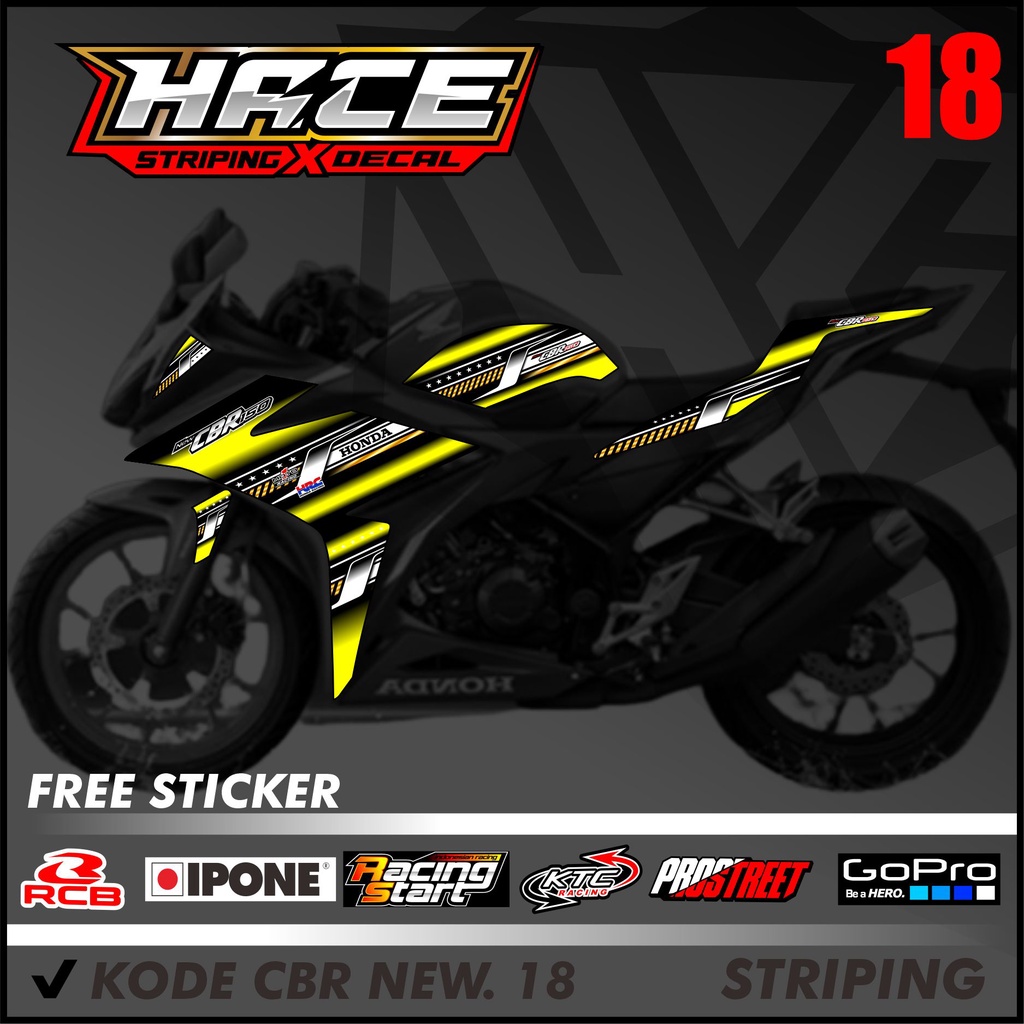 18 สติ๊กเกอร์ Striping Decal CBR 150 R สติ๊กเกอร์แข่ง Honda CBR 150 R facelift 2019