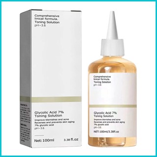 Glycolic Acid Toning Glycolic Acid 7 โทนเนอร์ขัดผิวหน้า 100 มล. / 240 มล. โทนเนอร์ขัดผิวหน้า สําหรับฝ้า