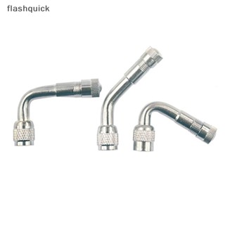 Flashquick ชุดก้านขยายหัวฉีดแกนวาล์ว 45°/90°/135° ท่อต่อขยายลมยางรถมอเตอร์ไซค์ เรือยนต์