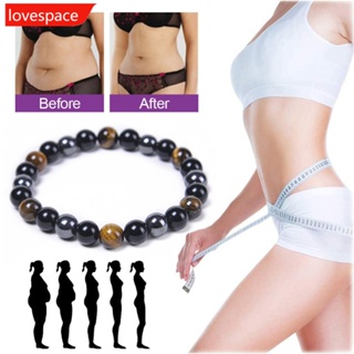 Lovespace สร้อยข้อมือลูกปัดหินเฮมาไทต์ แฮนด์เมด ปรับขนาดได้ ลดน้ําหนักได้ Q5X9