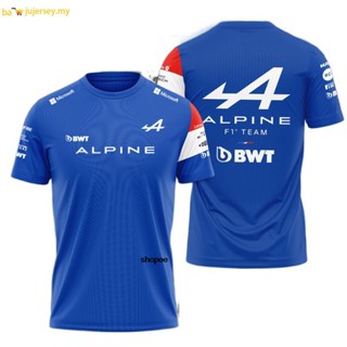 ขายดี เสื้อยืดแขนสั้นลําลอง โอเวอร์ไซซ์ ลาย f1 Alpine Spain Alonso แฟชั่นฤดูร้อน สําหรับผู้ชาย 2022 1