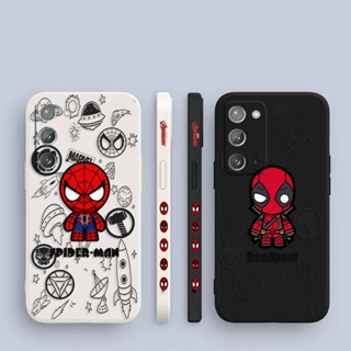 เคสโทรศัพท์มือถือ พิมพ์ลาย Spiderman Deadpool Marvel มีลายด้านข้าง สําหรับ Samsung Galaxy Note 20 10 9 8 J8 J7 J6 J5 J4 M62 M53 M52 M51 M33 M31 M30 M21 M20 M10 S Ultra Plus Lite Prime 5G