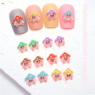 ตามมาตกแต่งเล็บ Mushroom Star Cabi Nail Art Jewelry Cute Pink Tender 3D Resin Nail Decoration nuuo