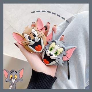 เคสหูฟังบลูทูธไร้สาย ซิลิโคนนิ่ม ลายการ์ตูน Tom and Jerry น่ารัก สําหรับ Apple Airpods Pro 2 Case 3 1