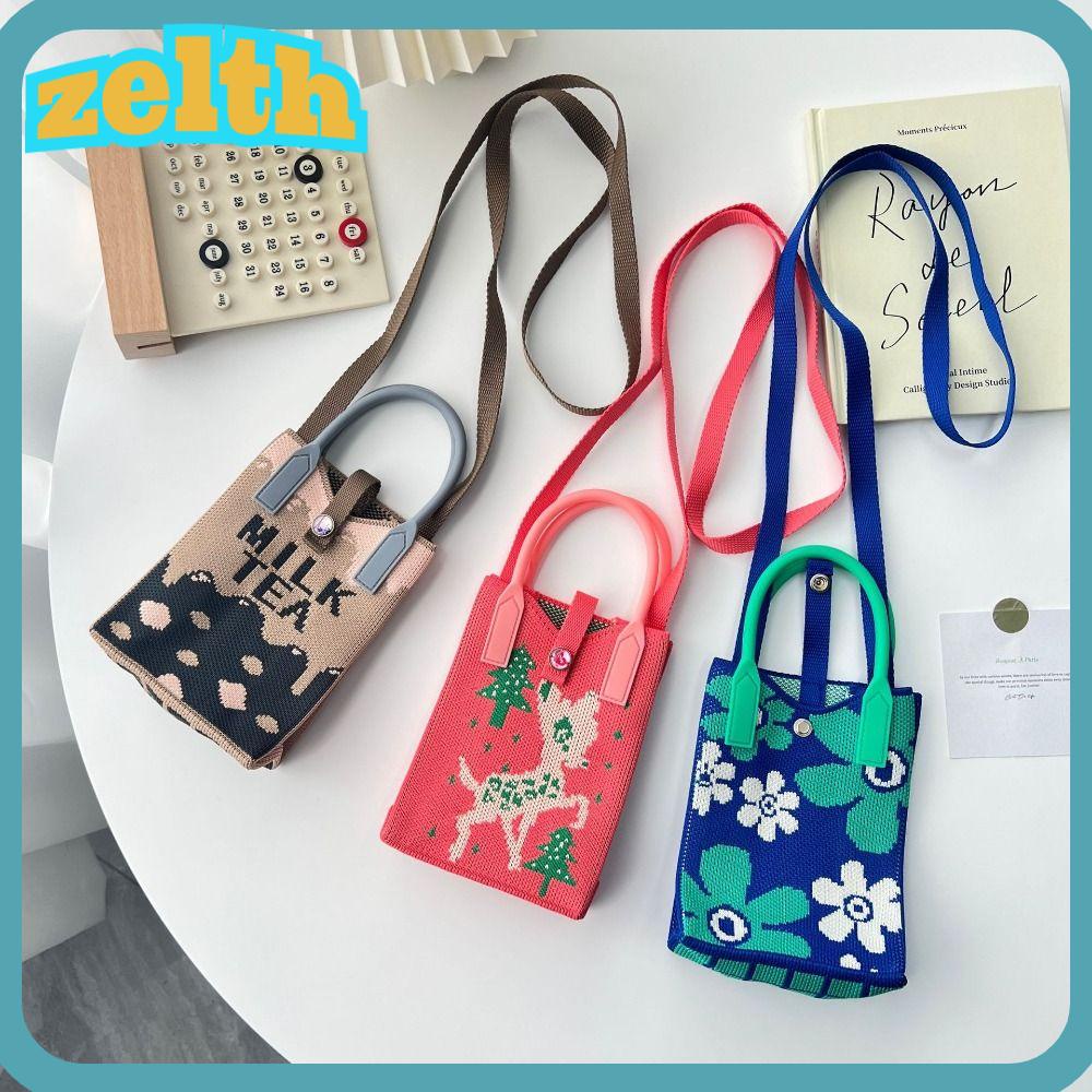 ZELTH กระเป๋าสะพายไหล่ กระเป๋าถือ แฮนด์เมด แต่งสายโซ่คล้องข้อมือ สําหรับสตรี