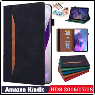 เคสหนัง กันกระแทก พร้อมช่องใส่ปากกา สําหรับ Amazon Kindle All-New Fire HD8 2016 2017 2018