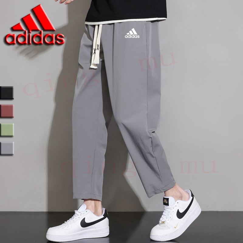 กางเกงขายาวลําลอง ทรงหลวม แบบแห้งเร็ว แฟชั่นสําหรับผู้ชาย