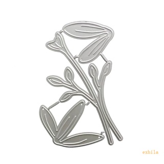 Exhila แม่แบบลายฉลุ ลายนูน 3D สําหรับตกแต่งสมุดภาพ การ์ด DIY