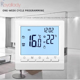 #ROYALLADY#Thermostat เครื่องทําความร้อนไฟฟ้าดิจิทัล LCD พลาสติก โลหะ