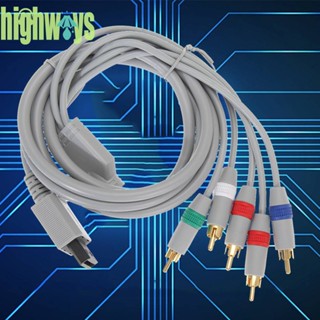 สายเคเบิ้ล 1080P HDTV Audio Video AV 5RCA สําหรับ Nintendo Wii [highways.th]