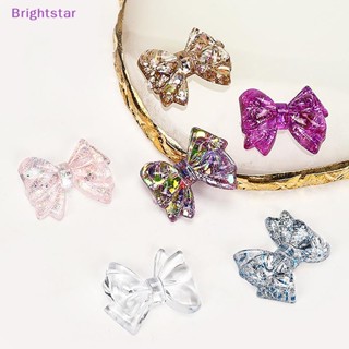 Brightstar ใหม่ เล็บปลอมอะคริลิคใส ด้านล่างแบน สําหรับตกแต่งเล็บ 50 60 สี