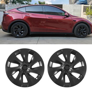 ALASKAR 4PCS ล้อ HUB CAP Protector Whirlwind Design สีเทา Sporty สำหรับ Tesla รุ่น Y 2020 ถึง 2023 19in