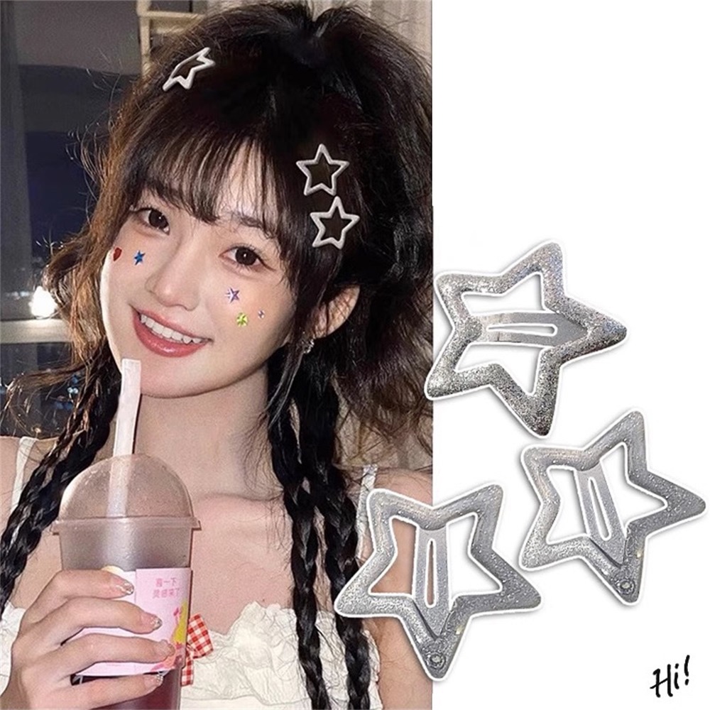 กิ๊บติดผม รูปดาวน่ารัก ประดับกลิตเตอร์ สําหรับตกแต่งผม