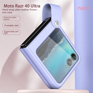 เคสโทรศัพท์มือถือ กันกระแทก เป็นมิตรกับผิวหนัง พร้อมสายคล้องมือ สําหรับ Motorola Razr 40 Ultra