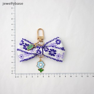 [jewelrybase] พวงกุญแจริบบิ้น จี้รูปดอกทานตะวัน ประดับโบว์ ขนาดเล็ก 1 ชิ้น