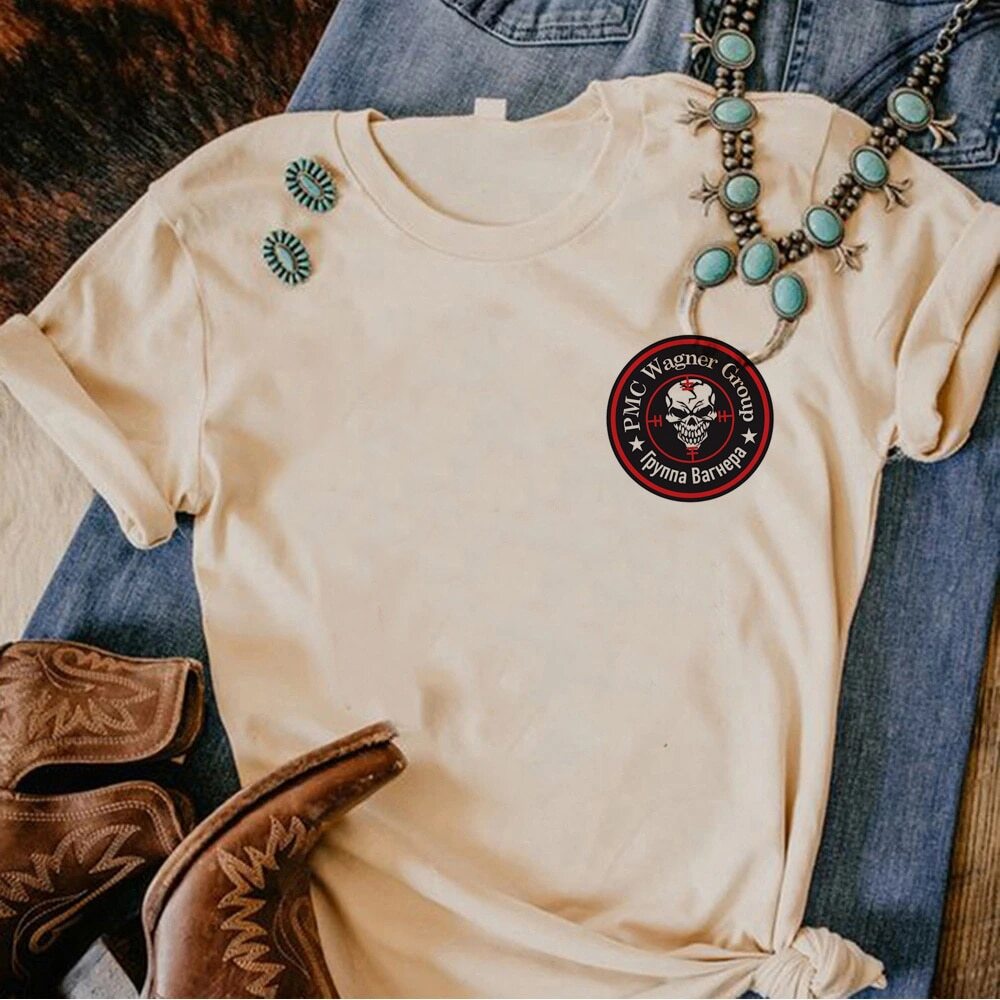 Wagner Group Tee ผู้หญิง Y2K อะนิเมะ streetwear เสื้อยืดสาว 2000s เสื้อผ้าฮาราจูกุ