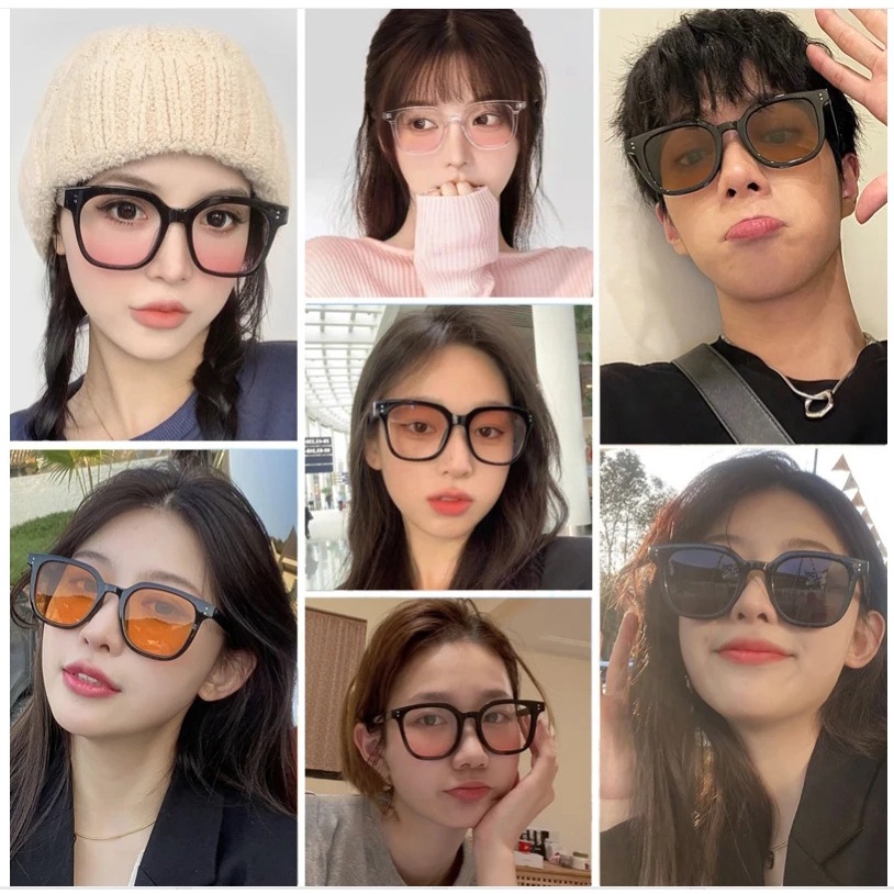 แว่นตากันแดด กรอบขนาดใหญ่ กึ่งโปร่งใส แบบเรียบง่าย แฟชั่นฤดูร้อน สําหรับผู้ชาย และผู้หญิง 2023