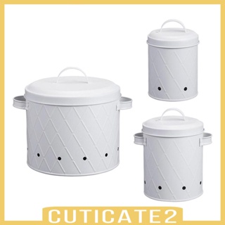 [Cuticate2] หม้อเก็บหัวหอม กระเทียม สําหรับเคาน์เตอร์ ตู้กับข้าว 3 ชิ้น