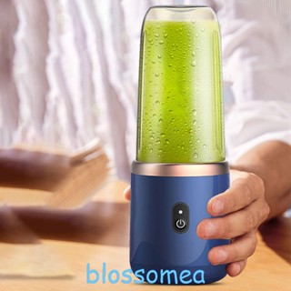 Blossomea เครื่องปั่นสมูทตี้ แบบพกพา 400 มล. ชาร์จ USB เครื่องปั่นแบบพกพา เครื่องปั่นมิลค์เชค