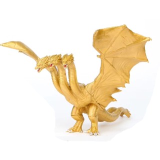 Godzilla 2 โมเดลตุ๊กตา monster three-headed dragon Ghidorah 2 generation แฮนด์เมด สีทอง สําหรับตกแต่ง