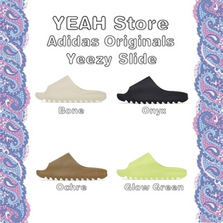 Adidas Originals Yeezy Slide "Bone" "Onyx" "Ochre" "Glow Green" รองเท้าแตะ เทรนด์ ป้องกันการลื่นไถล