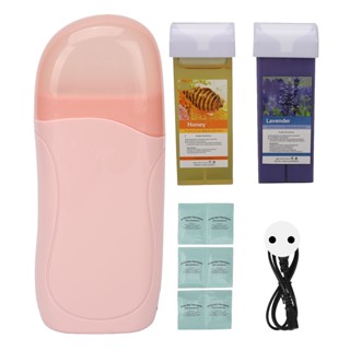 HaiR Ving Wax Roller Kit 40W Waxing พร้อม 2pcs 100ml Soft Cartridge สำหรับการกำจัดขน