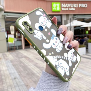 สําหรับ Xiaomi 8 9 5X A1 เคสการ์ตูนสุนัข Laurel ขอบสี่เหลี่ยม ดีไซน์ใหม่ กันกระแทก ฝ้า ใส เคสโทรศัพท์แข็ง