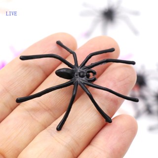 Live โมเดลฟิกเกอร์ Spider April Fool s Spider Props สําหรับตกแต่งวันหยุด 200 ชิ้น