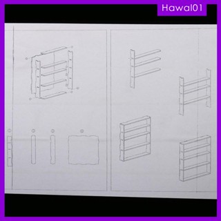 [Hawal] ชั้นวางโมเดลขวดสี 4 ชั้น DIY