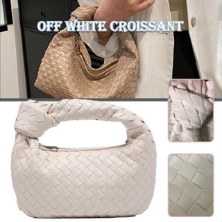 New Women Handbag Retro Woven Shoulder Bag Soft PU Leather Shoulder Bag Tote Bag