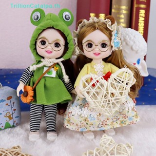 Trillioncatalpa ตุ๊กตาเจ้าหญิงน่ารัก 17 ซม. พร้อมเสื้อผ้า 13 ข้อต่อ ob11 DIY สําหรับเด็กผู้หญิง