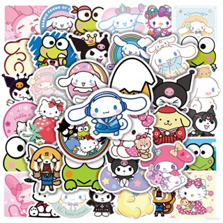 SANRIO สติกเกอร์ ลาย Melody Kuromi Cinnamoroll กันน้ํา สําหรับติดตกแต่งภายในรถยนต์ จํานวน 23 ชิ้น 100 ชิ้น