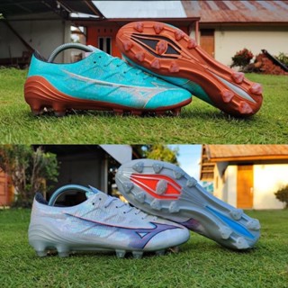 Mizuno7 Alpha Morelia Neo 3 Azure Blue Sr4 Md Volt Green Fg รองเท้าฟุตบอล สําหรับผู้ชายและผู้หญิง