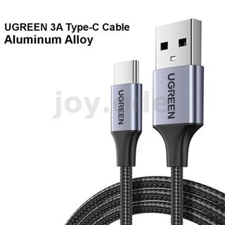 Ugreen 3A USB เป็น Type-C สายเคเบิล QC 3.0 ชาร์จเร็ว สายไนล่อนถัก ยาว 0.5 เมตร 1 เมตร 1.5 เมตร 2 เมตร