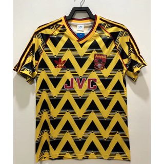 เสื้อกีฬาแขนสั้น ลายทีมชาติฟุตบอล Arsenal 91-93 คุณภาพสูง สไตล์วินเทจ