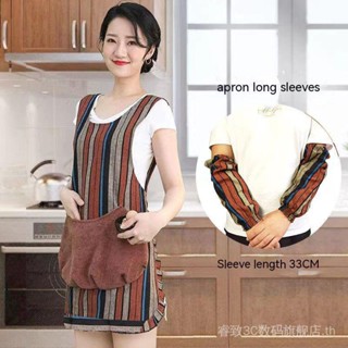 Apron kitchen big pocket national oil-proof double layer summer stall waist restaurant cooking overalls womens thin UNEK