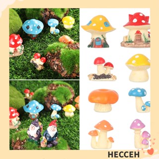 Hecceh บ้านเห็ดจิ๋ว DIY อุปกรณ์ตกแต่งสวนจิ๋ว สวนจิ๋ว โนม สวนขวด