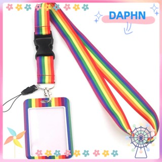 Daphs สายคล้องคอ ID ป้าย พวงกุญแจ สีรุ้ง สําหรับสํานักงาน