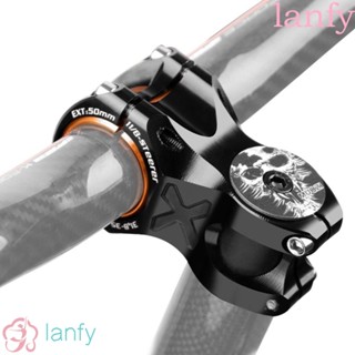 Lanfy คอแฮนด์บาร์ CNC 0 องศา CNC 31.8 35 มม. DH AM Enduro ทนทาน 0 องศา อุปกรณ์เสริม สําหรับรถจักรยานเสือภูเขา