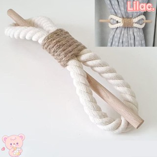 Lilac เชือกผ้าฝ้าย แบบหนา สีเบจ เรียบง่าย สําหรับตกแต่งผ้าม่าน ห้องนั่งเล่น