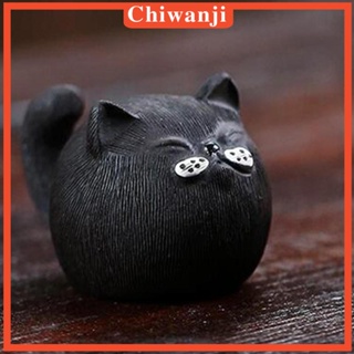 [Chiwanji] ตุ๊กตาแมวขี้เกียจ ขนาดเล็ก แฮนด์เมด สไตล์จีน สําหรับตกแต่งบ้าน โต๊ะน้ําชา