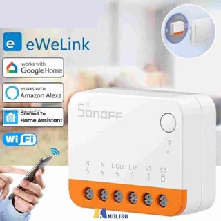 Mini R4 Wifi Smart Switch Module Wi-fi 2 Way Switch Smart Home Works R5 S-mate ไร้สายควบคุม Alexa Google Home MOLISA