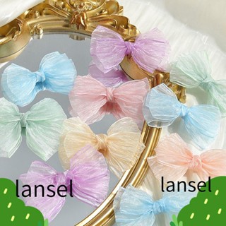 LANSEL โบว์ริบบิ้นตาข่าย สีแคนดี้ 6.5~9.5 ซม. สําหรับตกแต่งเสื้อผ้า หมวก รองเท้า ช่อดอกไม้ DIY 10 ชิ้น